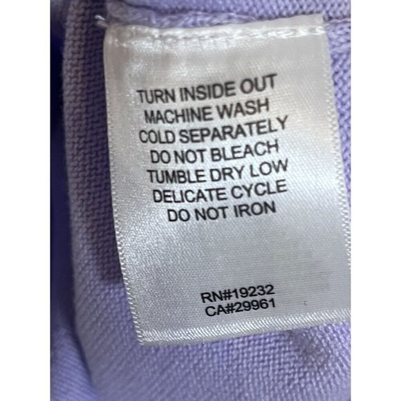 Alfred Dunner Sequin Knit Sweater M Purple Cardigan Boho Western Preppy Classic - Picture 9 of 10